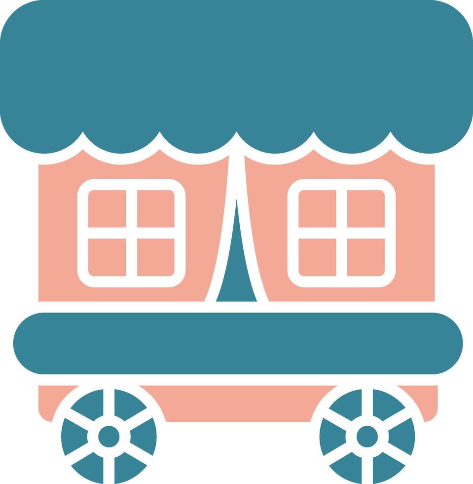 Carriage Global Style Glyph vector