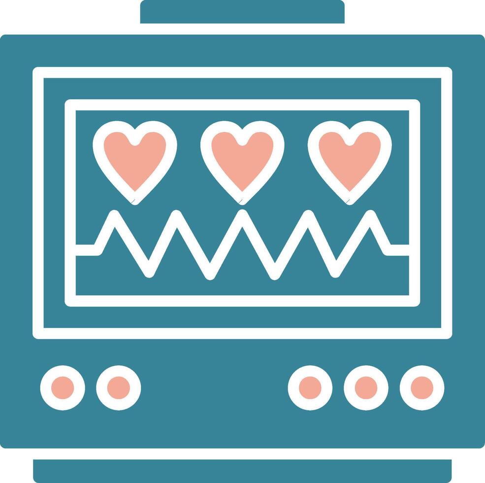 Electrocardiogram Streamlined Web Symbol vector