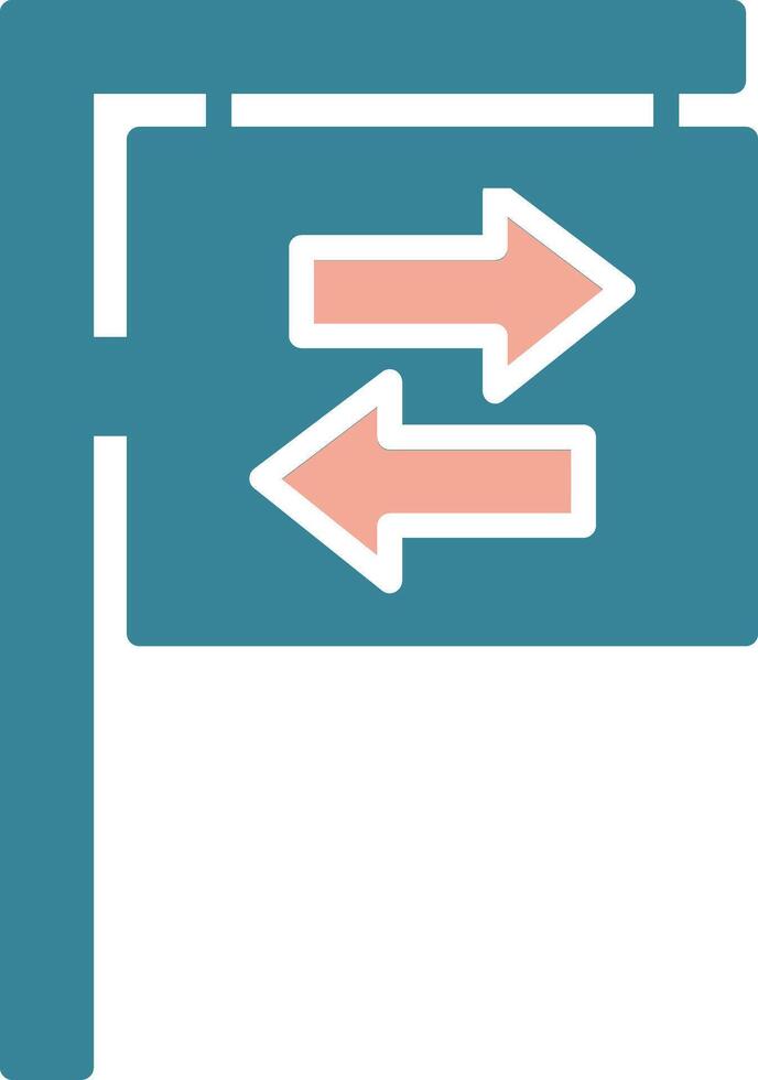Road Sign Global Style Glyph vector