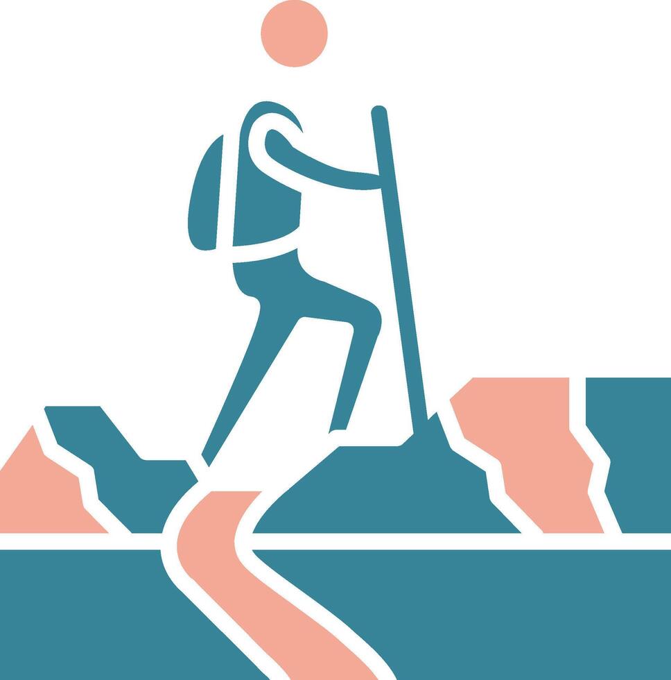 Trekking Seamless Visual Pattern vector