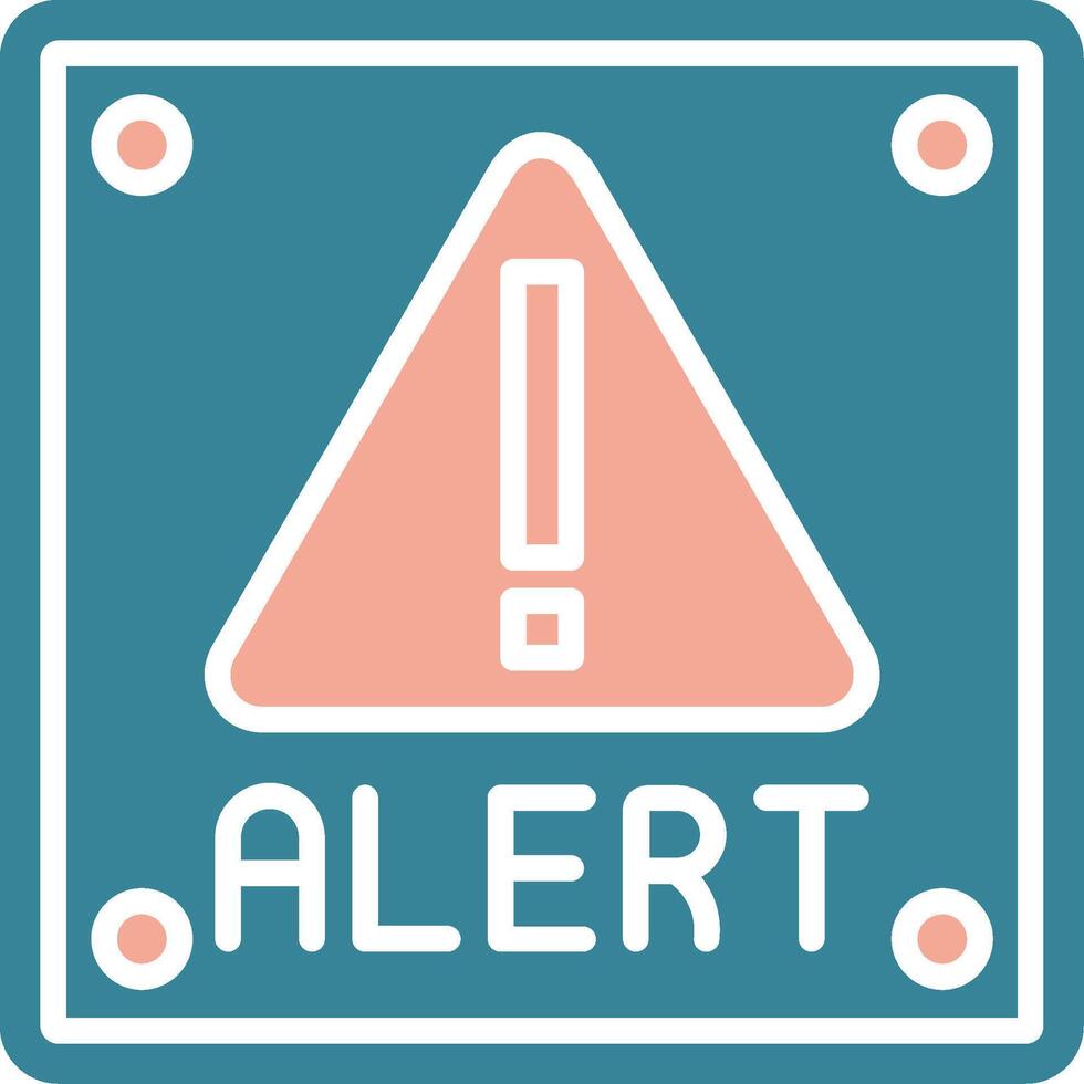 Alert Neon App Emblem vector