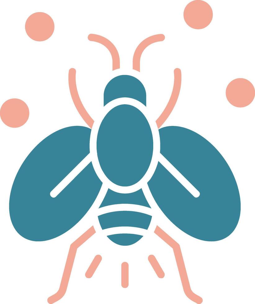 Bee Crystal Style Glyph vector