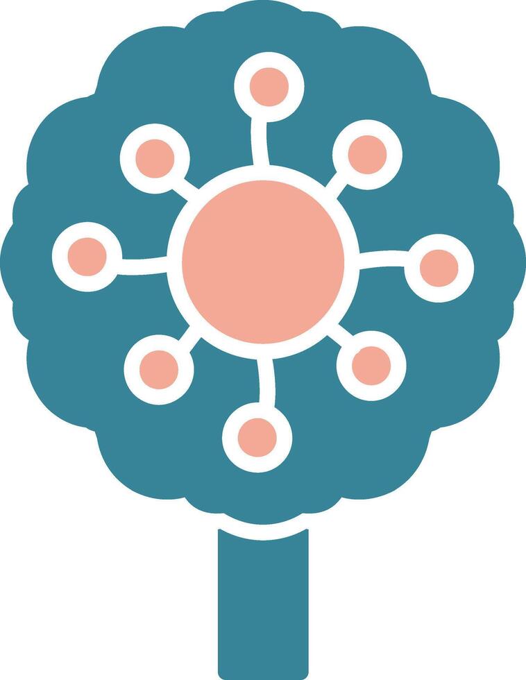 Dandelion Expressive Digital Mark vector