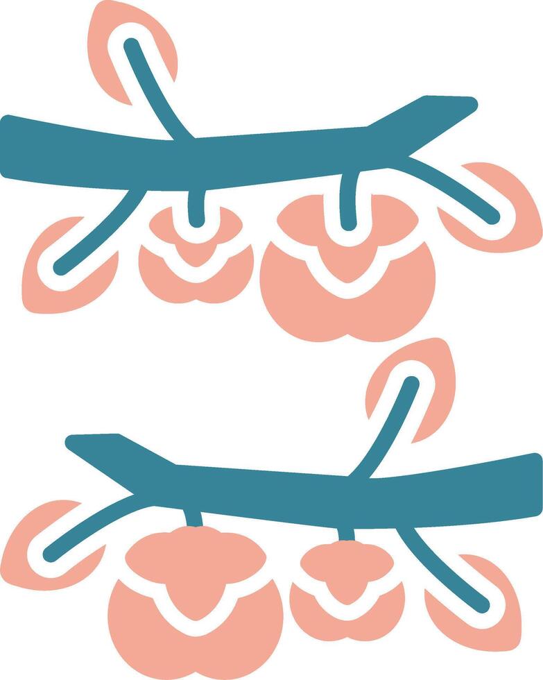 Persimmon Seamless Core Icon vector