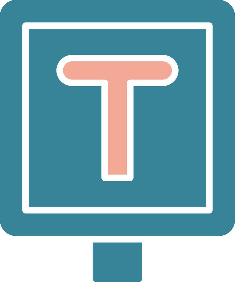 T Junction Unified UI Stamp vector