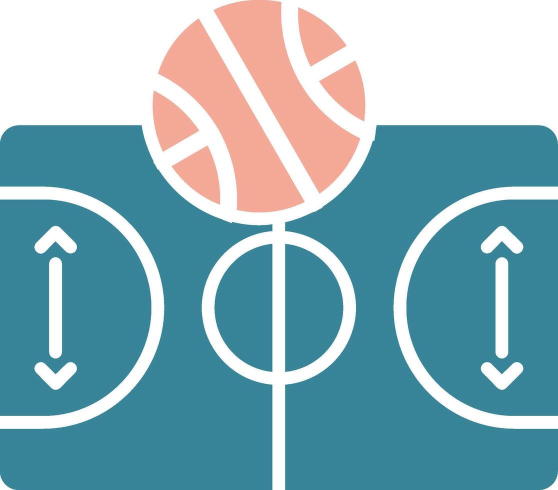 Basketball Court Seamless Visual Pattern vector