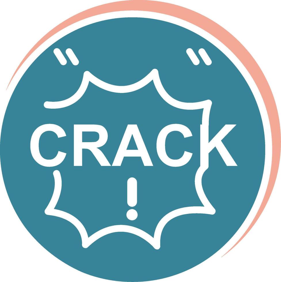 Crack Expressive App Emblem vector