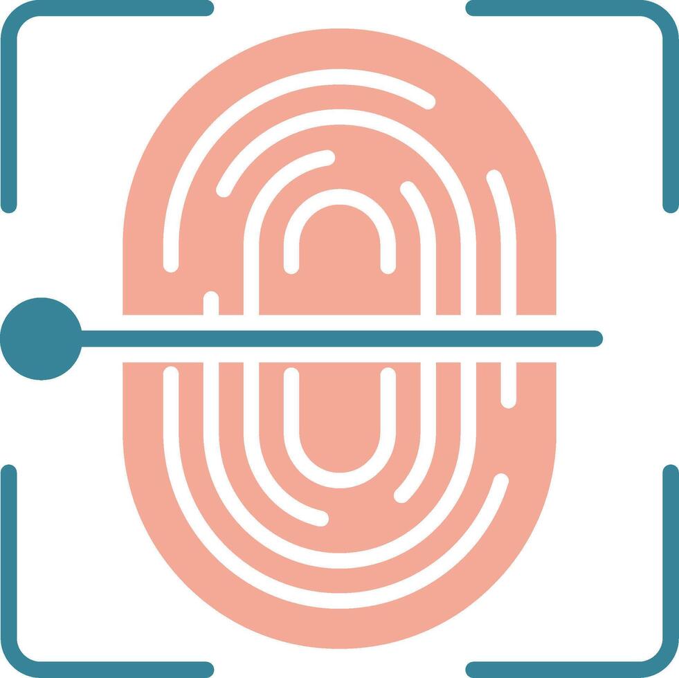 Fingerprint Sensor Efficient Flat Badge vector