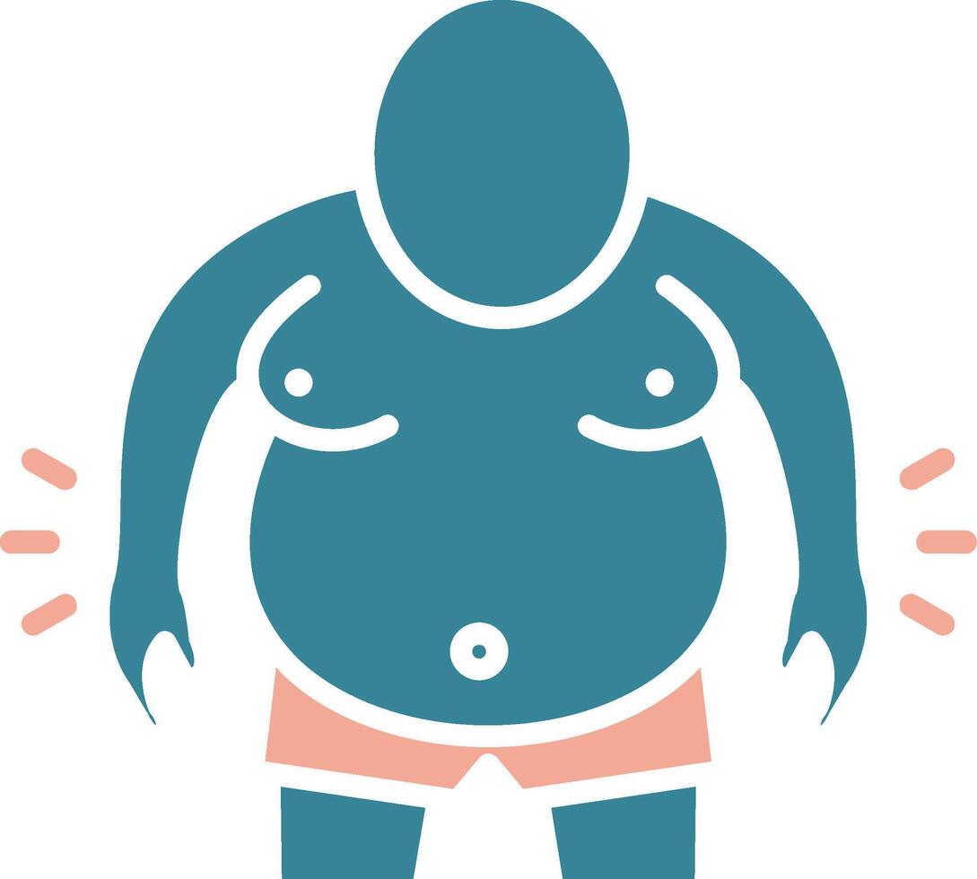 Overweight Unified Line Art vector