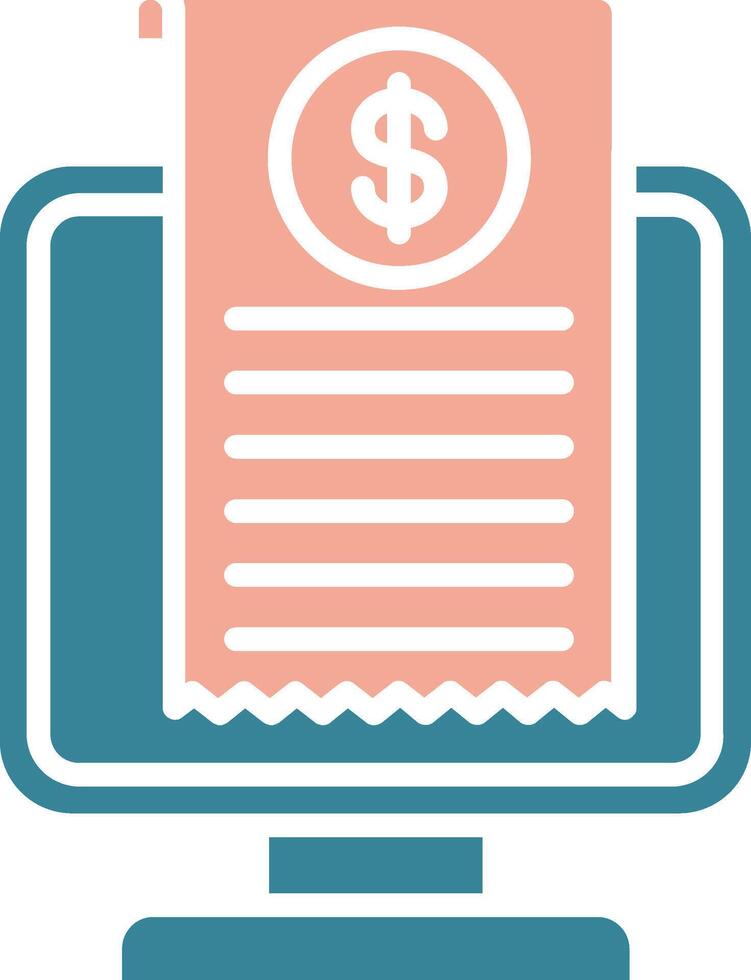 Receipt Vibrant Digital Mark vector