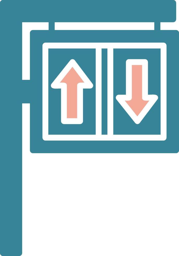 Road Sign Neon Web Symbol vector