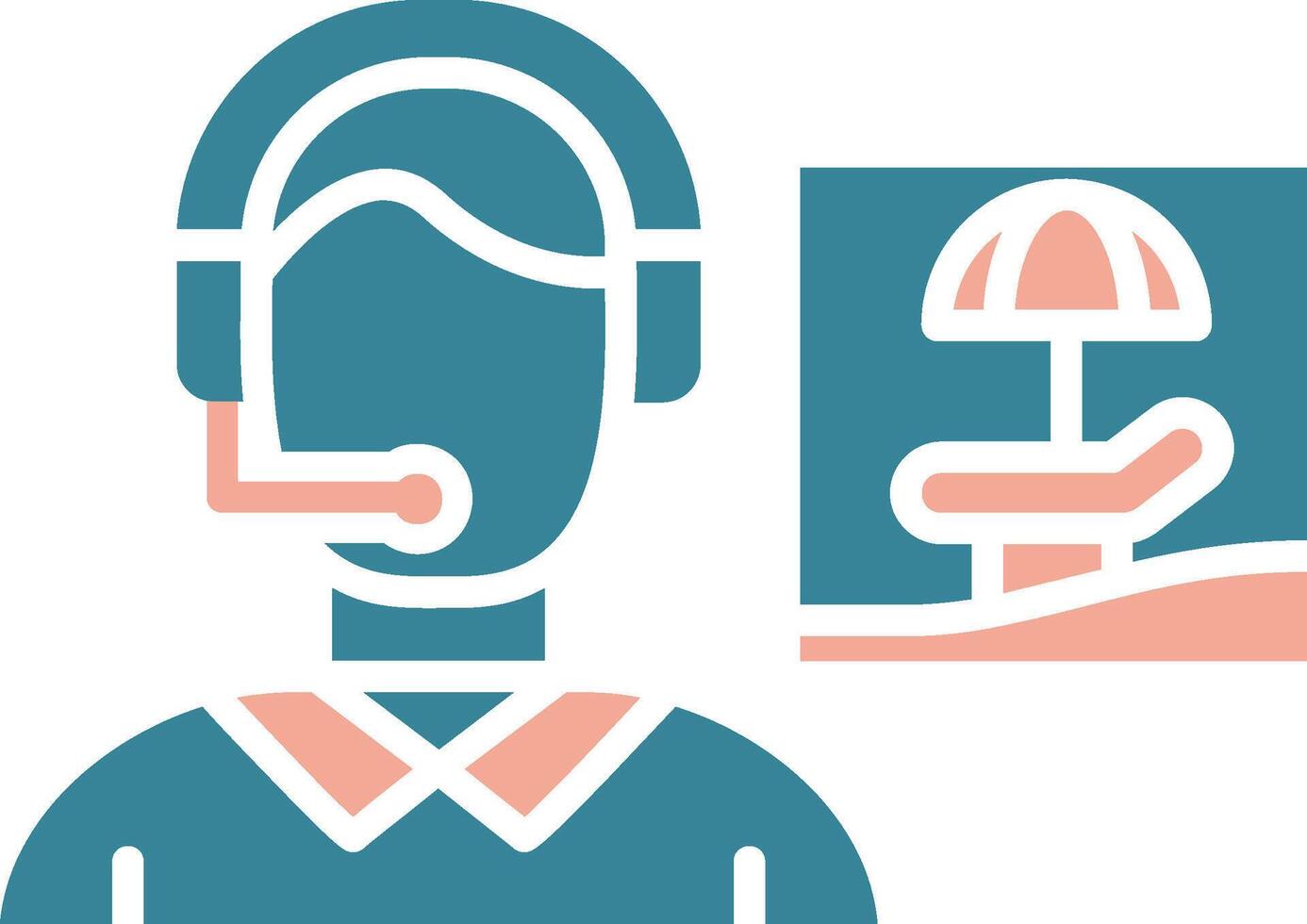 Travel Agent Crystal UI Stamp vector