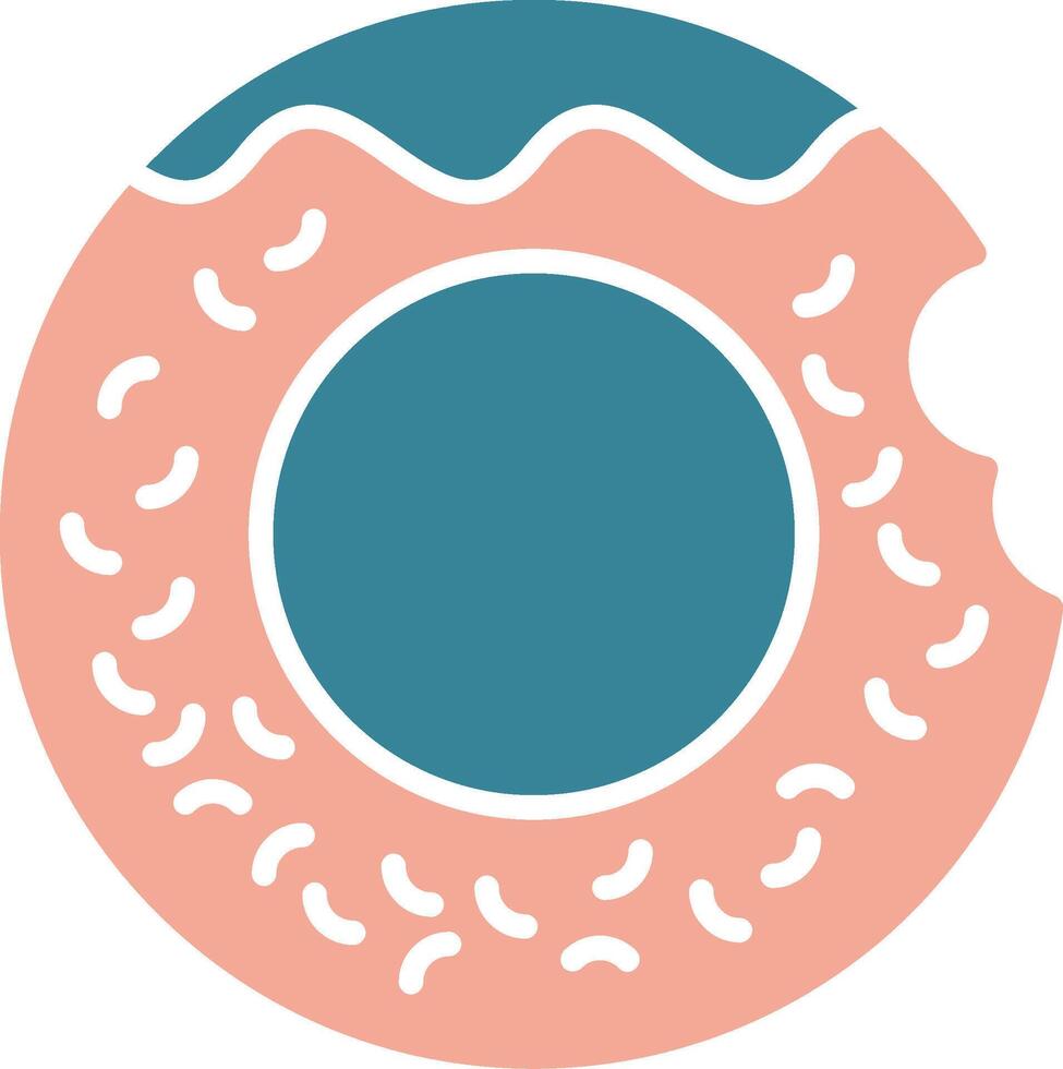 Doughnut Expressive App Emblem vector