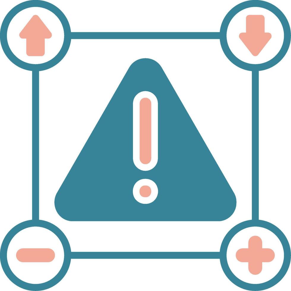 Probability Colorful Style Glyph vector