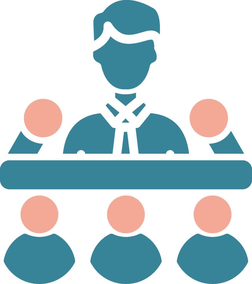 Politician Global Style Glyph vector