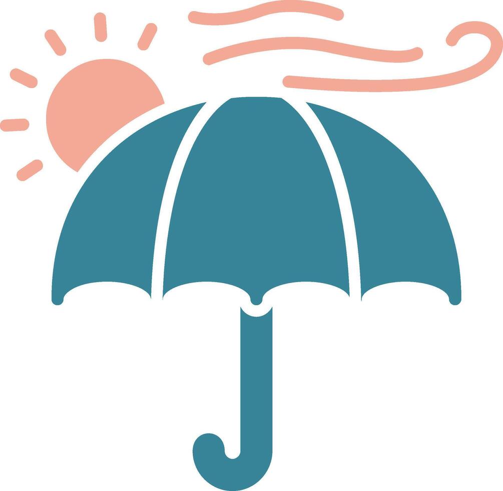 Umbrella Crystal App Emblem vector