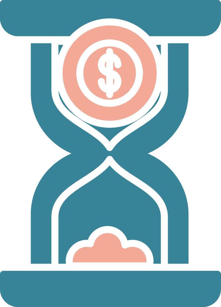 Hourglass Crystal UI Stamp vector