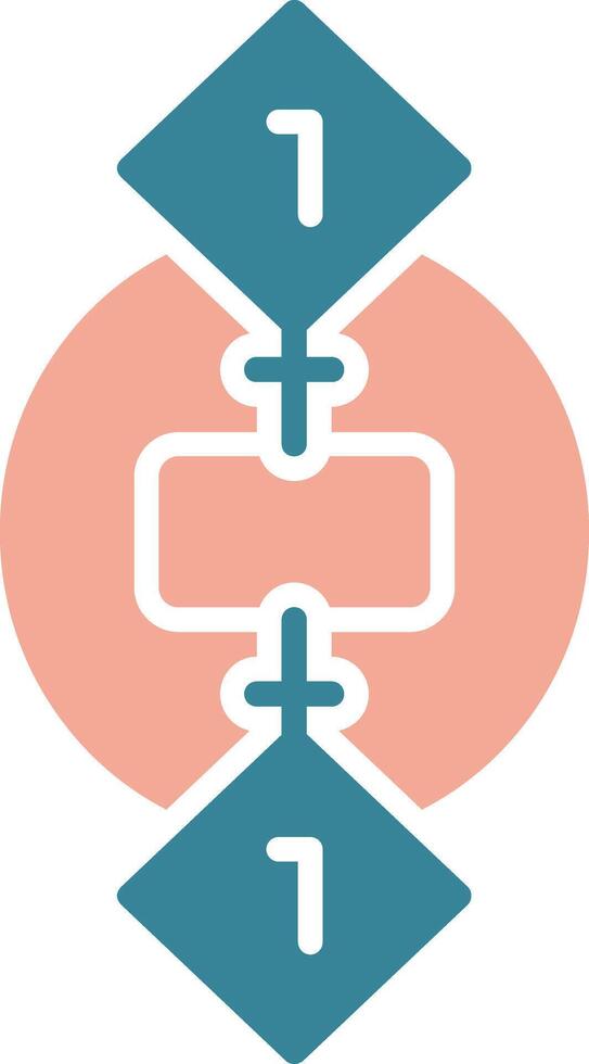 One To One Efficient Flat Badge vector