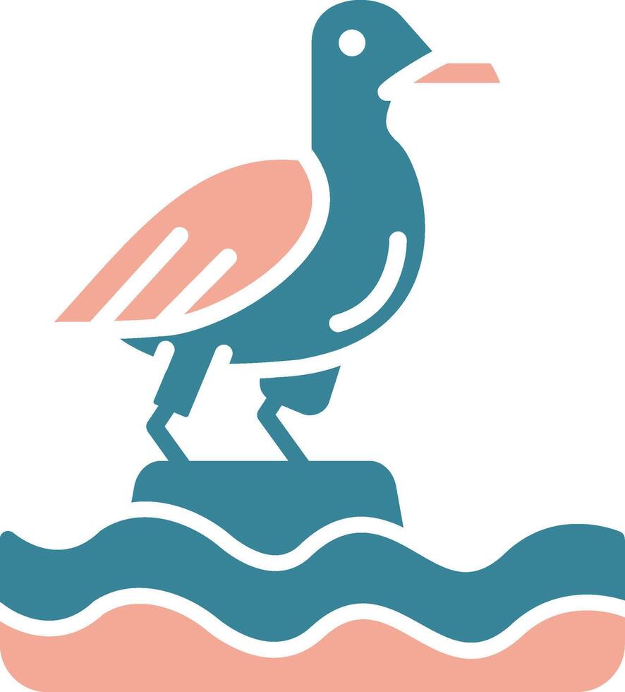 Pelican Crystal Style Glyph vector