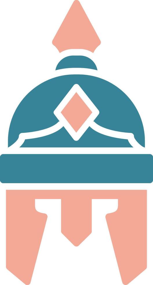 Roman Helmet Colorful System Element vector
