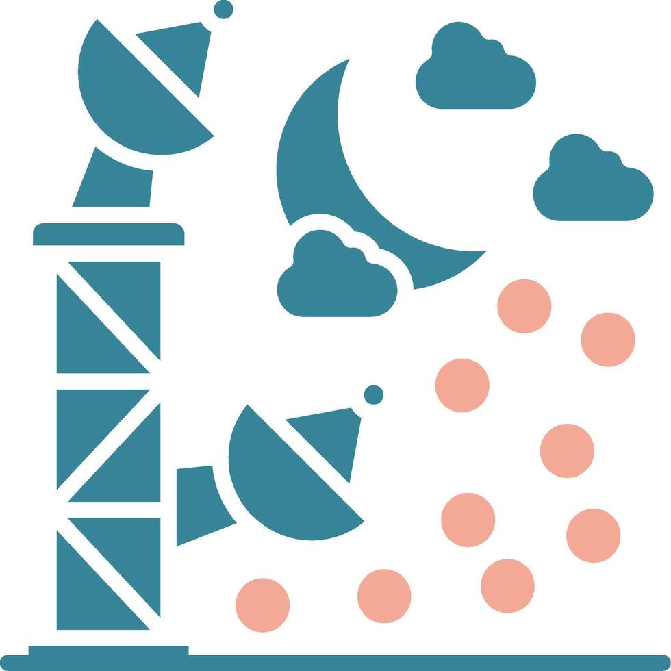 Satellite Tower Global App Emblem vector