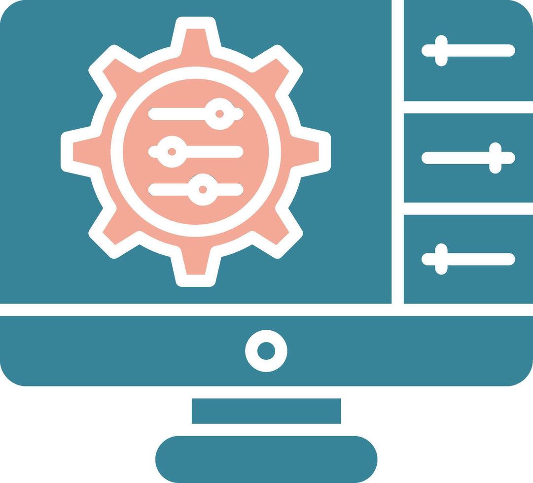 Settings Virtual Line Art vector