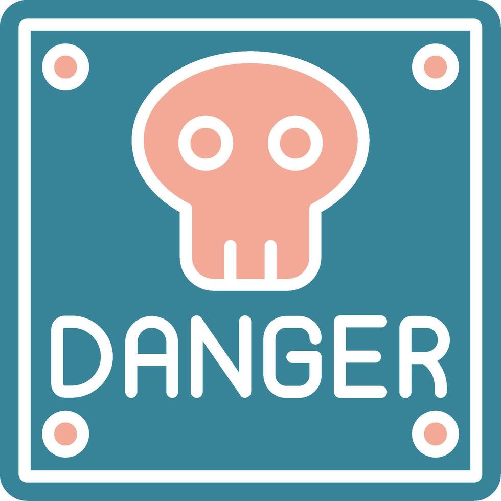 Danger Simplified Tech Element vector