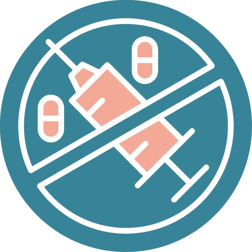 No Drugs Virtual Core Icon vector