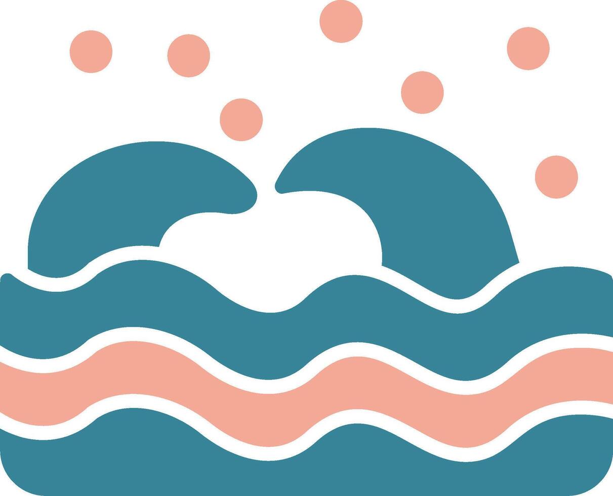 Wave Streamlined Flat Badge vector