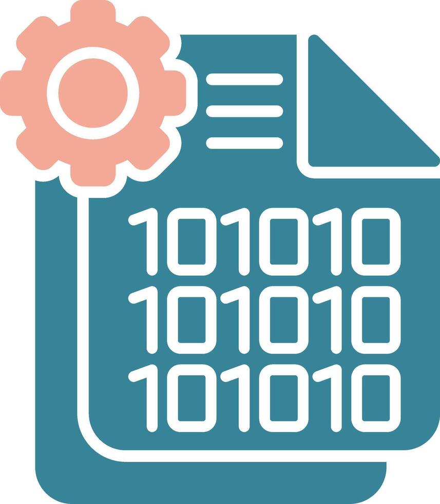 Binary Code Unified Line Art vector
