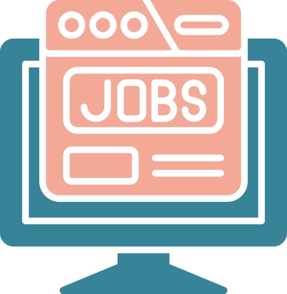 Job Search Colorful Line Art vector