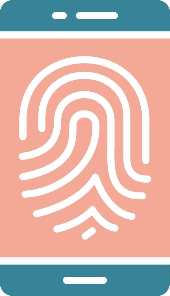 Mobile Password Vibrant UI Token vector