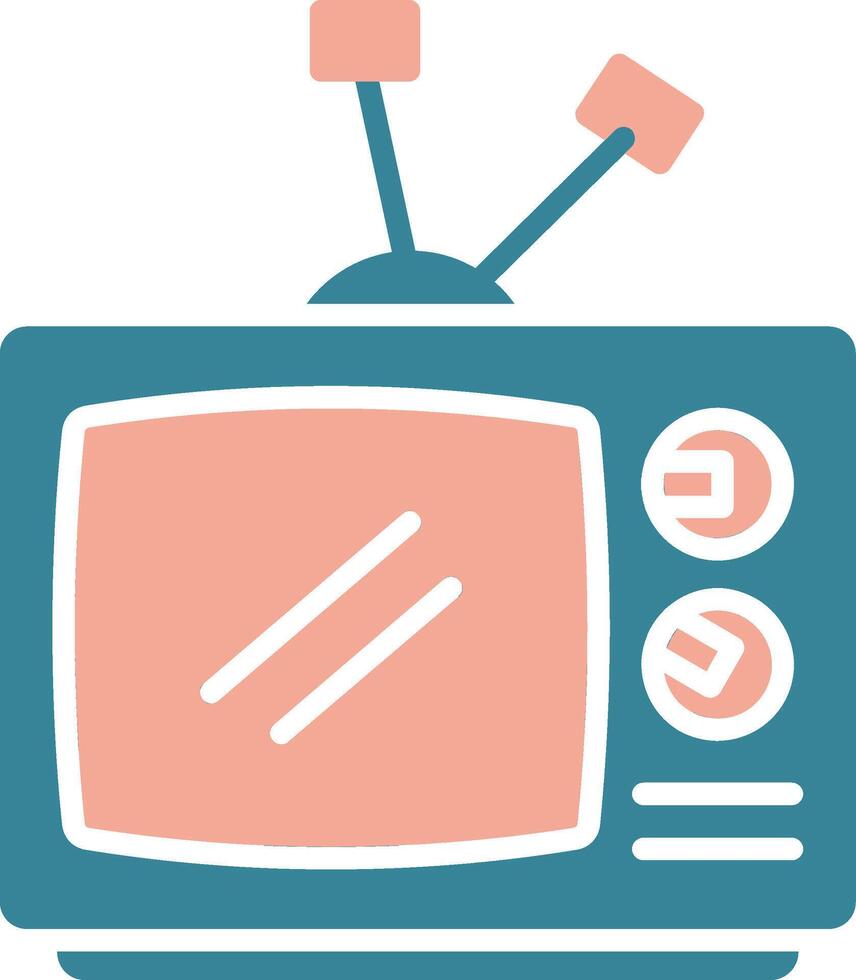 Old Tv Intuitive Icon Fragment vector