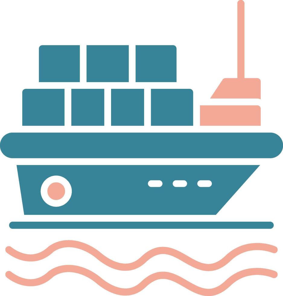 Cargo Ship Unified UI Stamp vector