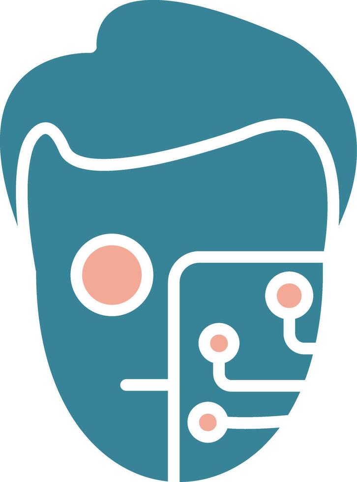 Cyborg Colorful Web Symbol vector