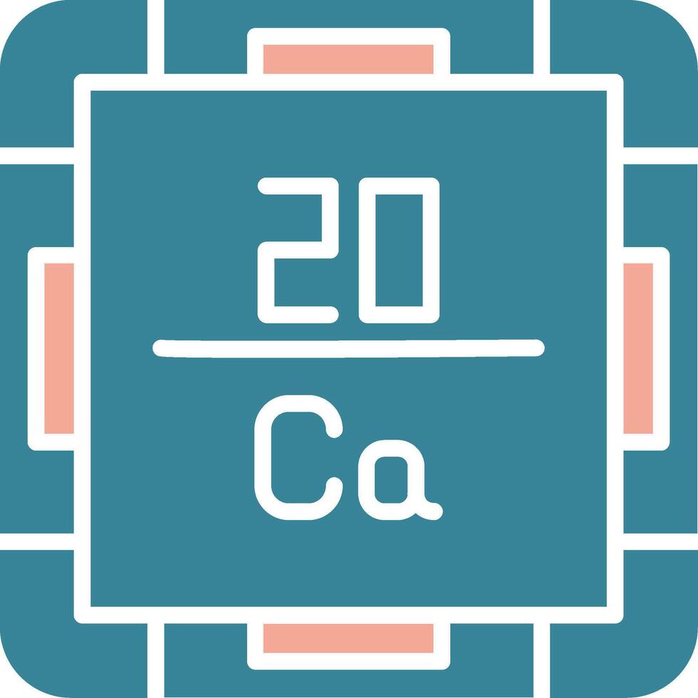 Calcium Colorful Core Icon vector