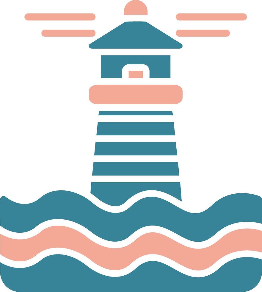 Lighthouse Simplified Style Glyph vector
