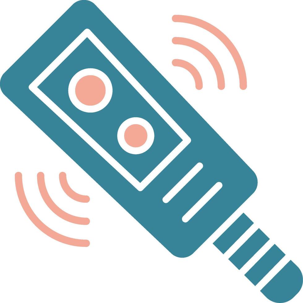 Metal Detector Neon App Emblem vector