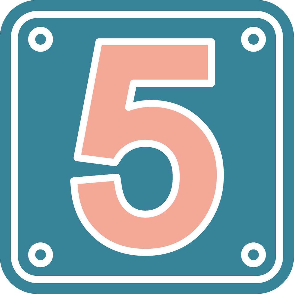 Number 5 Virtual Visual Pattern vector