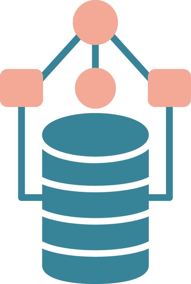 Data Model Crystal Web Symbol vector