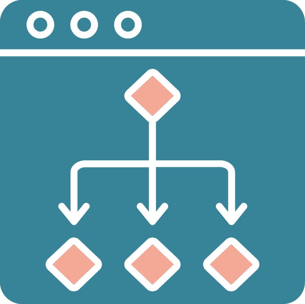 Flow Diagram Futuristic Graphic Module vector