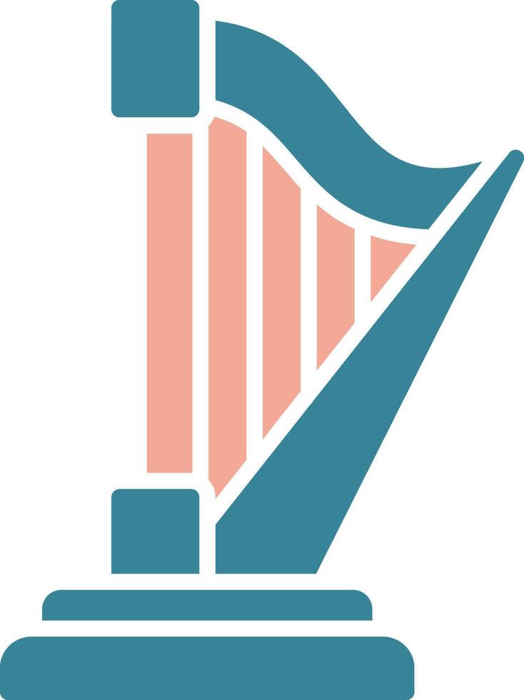 Harp Crystal Style Glyph vector