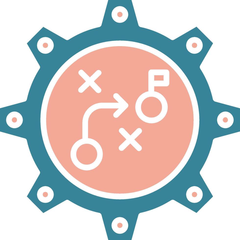 Marketing Strategy Streamlined Flat Badge vector