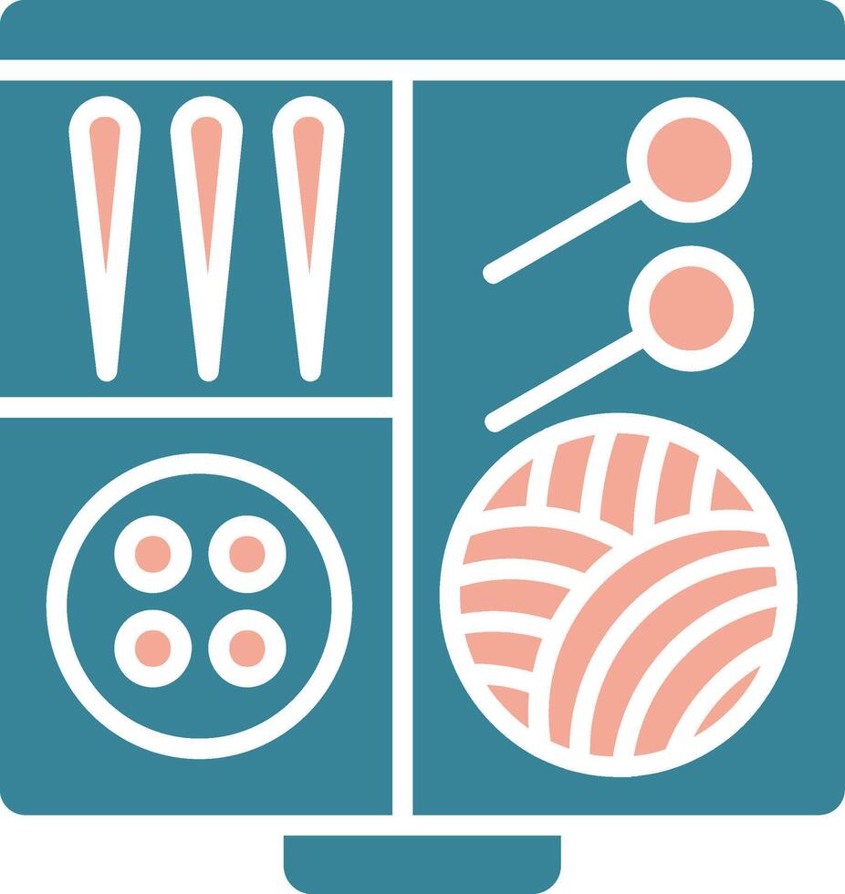 Sewing Kit Expressive Web Symbol vector