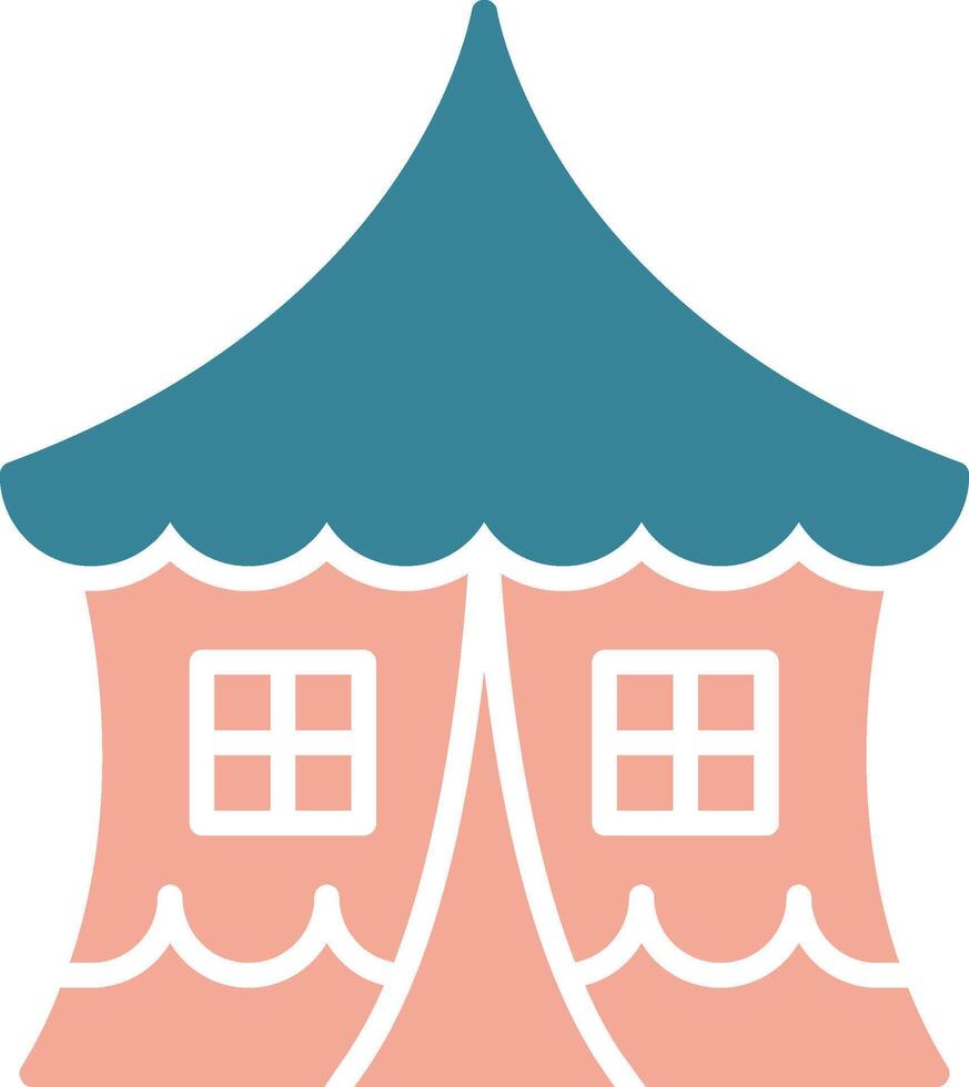 Tent Colorful Core Icon vector