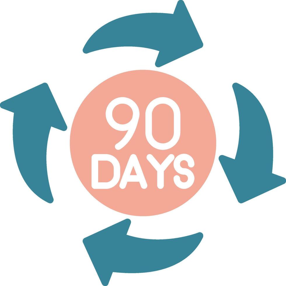 90 Days Crystal Web Symbol vector