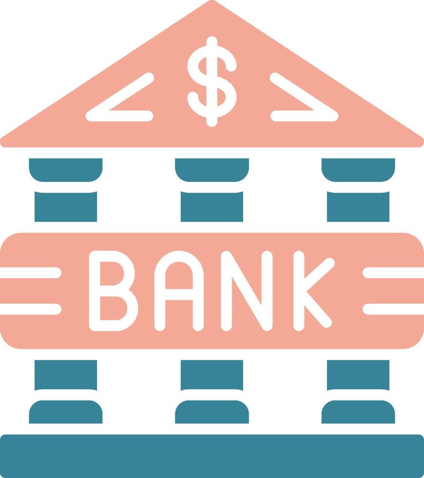 Bank Colorful Core Icon vector