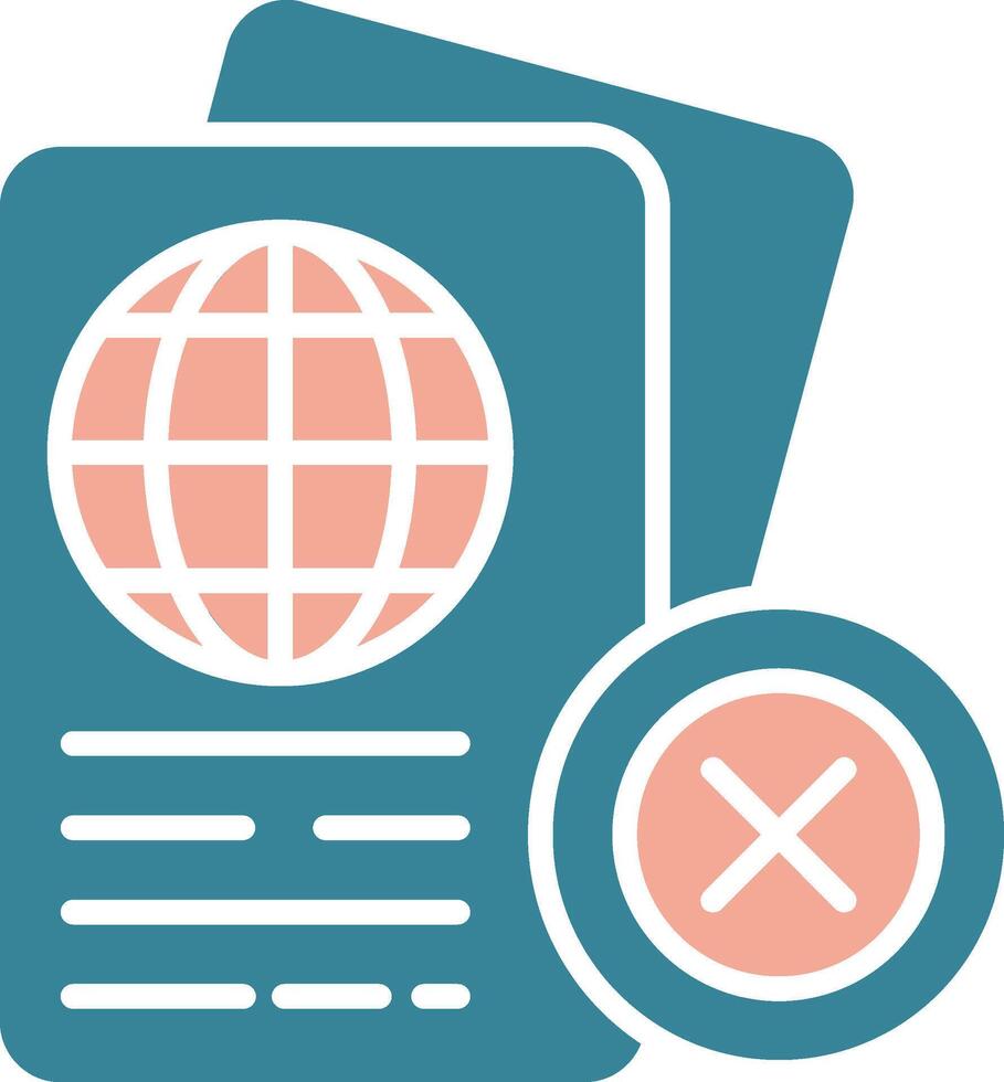 Passport Control Crystal Interface Object vector
