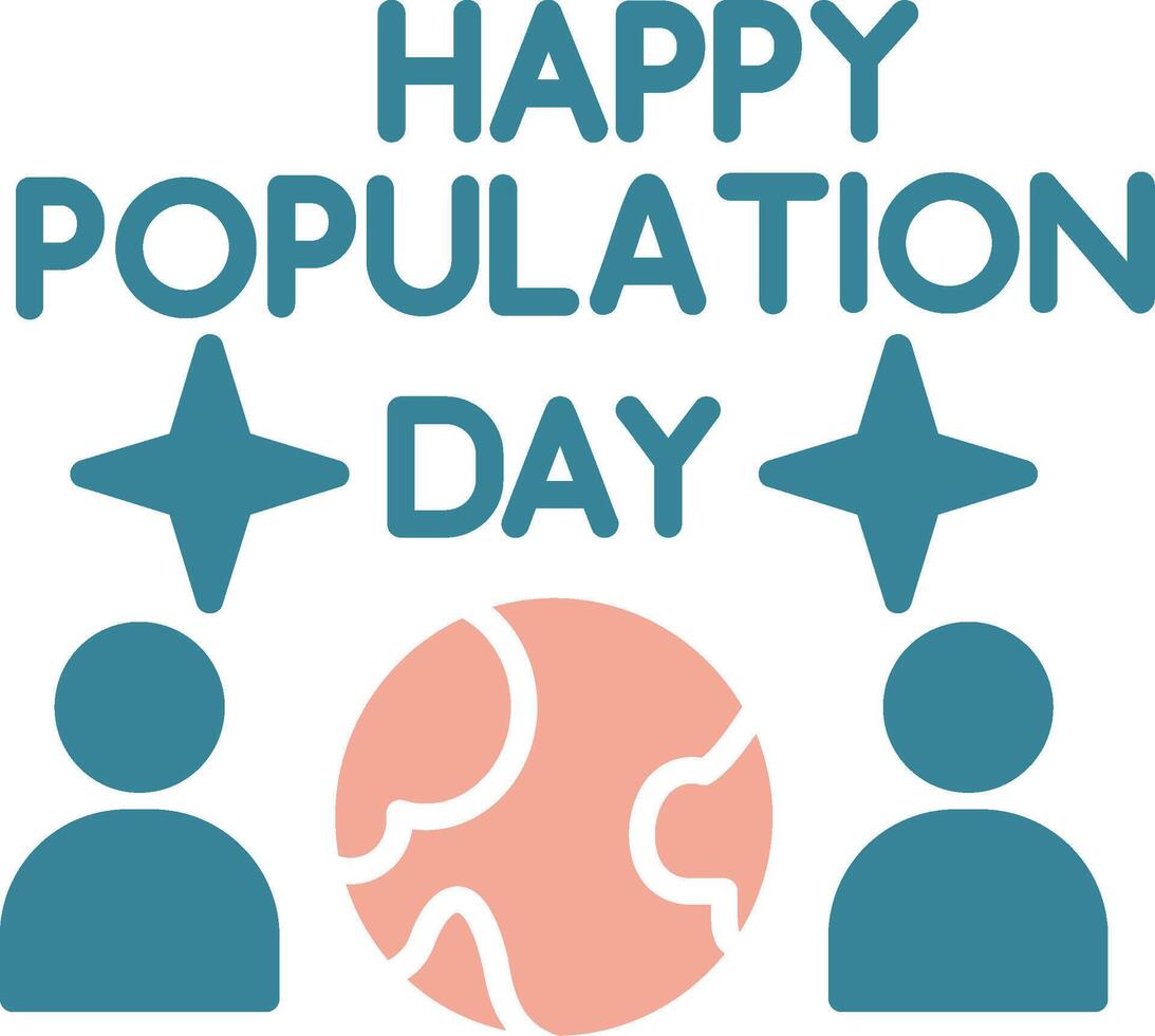 World Population Day Crystal App Emblem vector