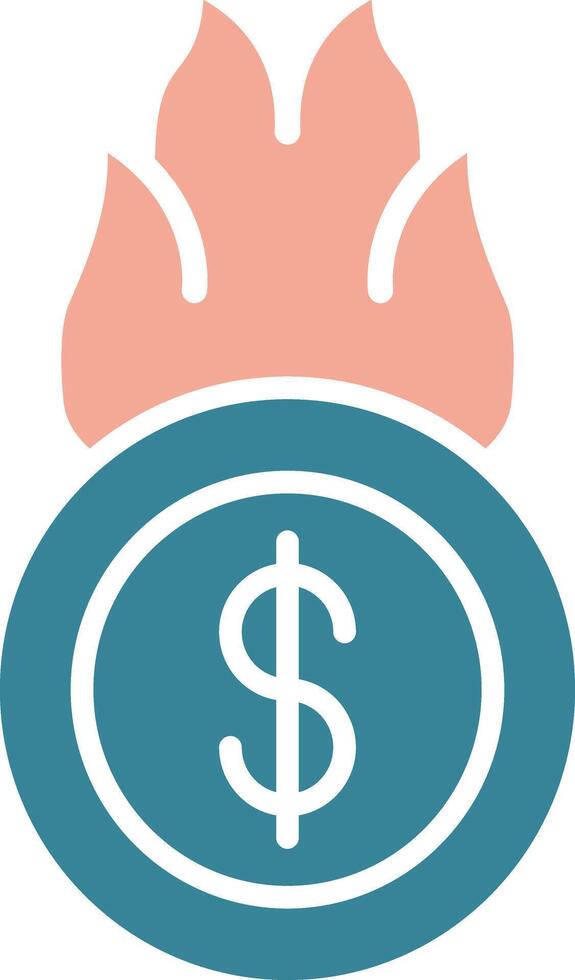 Burn Coin Tactile UX Display vector